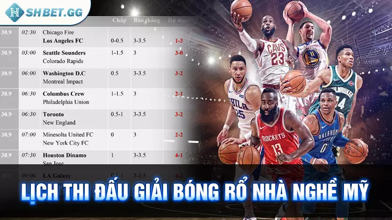 Tìm hiểu giải bóng rổ nhà nghề Mỹ và lịch thi đấu hôm nay 8 Lịch thi đấu giải bóng rổ nhà nghề mỹ